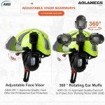 Aolamegs OSHA-Approved Hard Hat with Visor & Earmuffs