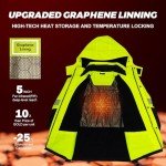Men's Waterproof Hi-Vis Safety Jacket with Fleece