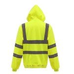 Yellow Class 3 Fleece Safety Hoodie Jacket, XL
