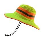 High Visibility Reflective Safety Bucket Hat with Neck Flap
