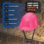 Pink OSHA Hard Hat with 6 Point Suspension