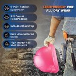 Pink OSHA Hard Hat with 6 Point Suspension