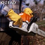 OZERO Leather Work Gloves - Flex Grip, Tough Cowhide