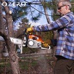 OZERO Leather Work Gloves - Flex Grip, Tough Cowhide