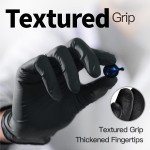 Supmedic Black Nitrile Exam Gloves - 100 Pack