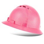 Vented Full Brim Hard Hats - OSHA Approved Pink