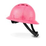 Vented Full Brim Hard Hats - OSHA Approved Pink