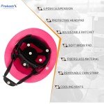 Vented Full Brim Hard Hats - OSHA Approved Pink