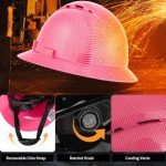 Vented Full Brim Hard Hats - OSHA Approved Pink