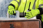 High Visibility Fleece Lined Winter Work Gloves