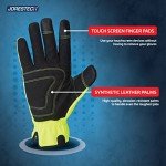 High Visibility Fleece Lined Winter Work Gloves
