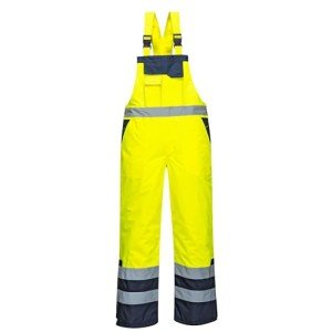 Hi Vis Waterproof Bib Overalls - Yellow, X-Large