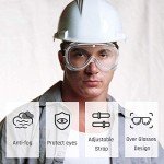 Anti-Fog Safety Goggles for Eyeglasses - Clear