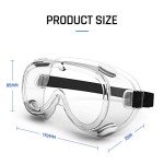 Anti-Fog Safety Goggles for Eyeglasses - Clear