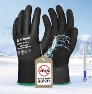 FreezeGuard Waterproof Winter Work Gloves - 2 Pairs