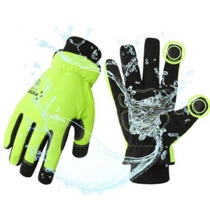 DULFINE Waterproof Winter Work Gloves for Men