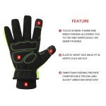 DULFINE Waterproof Winter Work Gloves for Men