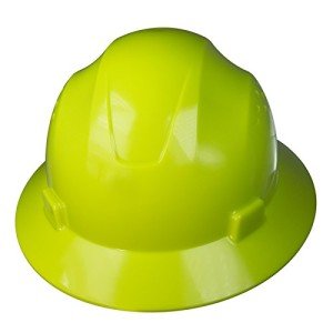 Lime Hard Hat with Adjustable Ratchet Suspension