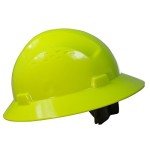 Lime Hard Hat with Adjustable Ratchet Suspension