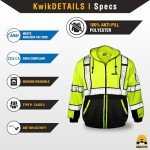 KwikSafety Hi-Vis Fleece Patrol Jacket - Small