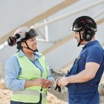 Lightweight Safety Helmet with Visor & Ear Protection