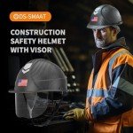Hi-Viz Reflective Safety Hard Hat with Visor