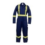 High Visibility Flame Resistant Coverall - Navy Blue