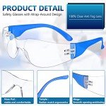 Bulk 96 Pairs Clear Safety Glasses for All