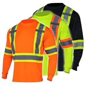 3 Pack Reflective Safety T-Shirts for Men