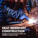 Heat-Resistant Leather Welding Gloves - 14 Inches