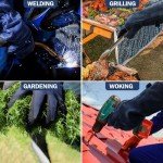Heat-Resistant Leather Welding Gloves - 14 Inches