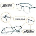 Anti-Fog Safety Glasses with UV Protection - 2 Pack