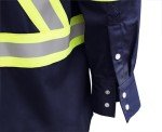 Men's Navy High Visibility Flame Resistant Shirt