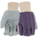 Men's Split Cowhide Leather Work Gloves - Large