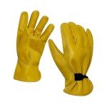Adjustable Leather Work Gloves for Outdoor Safety