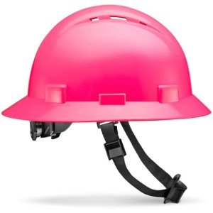 Pink Vented Full Brim Hard Hat - OSHA Approved