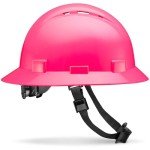 Pink Vented Full Brim Hard Hat - OSHA Approved