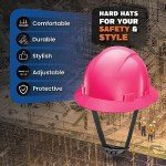 Pink Vented Full Brim Hard Hat - OSHA Approved