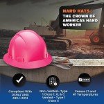 Pink Vented Full Brim Hard Hat - OSHA Approved