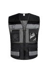Hi-Vis Safety Vest with 8 Pockets - Reflective