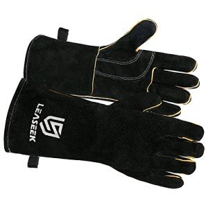 LeaSeek Heat-Resistant Leather Welding Gloves