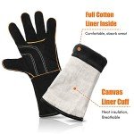 LeaSeek Heat-Resistant Leather Welding Gloves