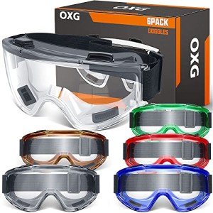 6 Pack Anti-Fog Safety Goggles for All