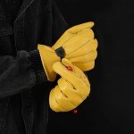 DULFINE Durable Leather Work Gloves for Gardening