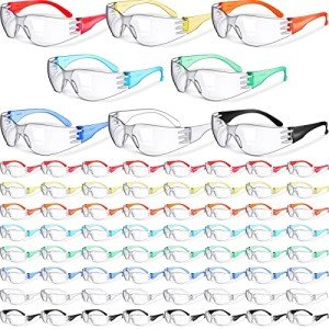 64 Pairs Anti-Fog Safety Glasses for Adults