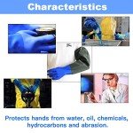 Long Chemical Resistant Rubber Gloves - 2 Pairs