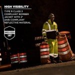 Hi Vis Lime Safety Bomber Jacket for Adults