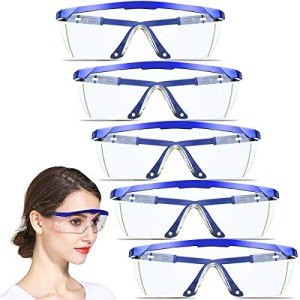 Adjustable Safety Glasses - 5-Pack Fog-Proof Set
