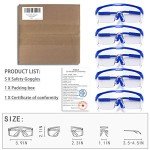 Adjustable Safety Glasses - 5-Pack Fog-Proof Set