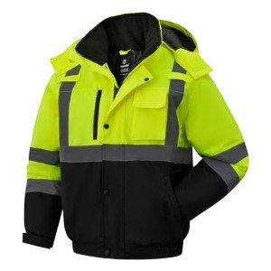 Men's Hi-Vis Waterproof Winter Safety Jacket, Yellow